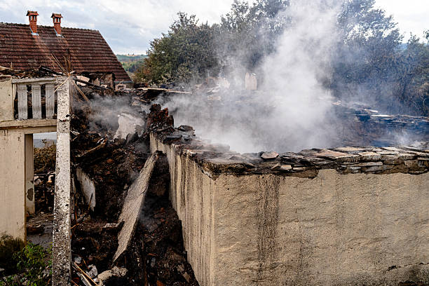 Professional Fire Damage Restoration technician working in Norwood, PA